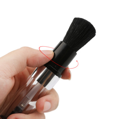 91063 Professional Compact Cosmetic Kabuki Retractable Refillable Press Automatic Spray Loose Powder Brush for Makeup